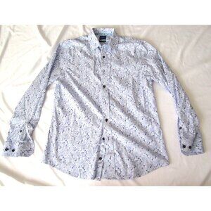 Men Nick Graham Stretch Modern Fit Button Long Sleeve Shirt Sz 15.5 34-35(MT462)